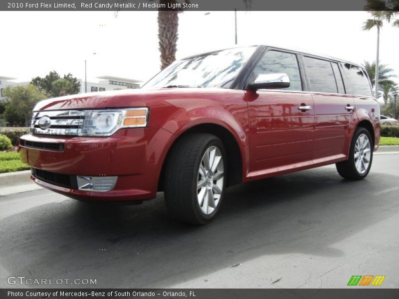 Red Candy Metallic / Medium Light Stone 2010 Ford Flex Limited