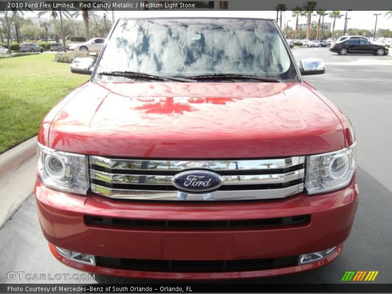 Red Candy Metallic / Medium Light Stone 2010 Ford Flex Limited