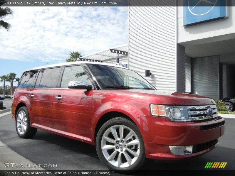 Red Candy Metallic / Medium Light Stone 2010 Ford Flex Limited