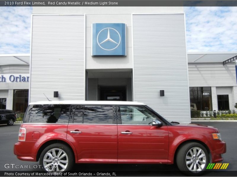 Red Candy Metallic / Medium Light Stone 2010 Ford Flex Limited