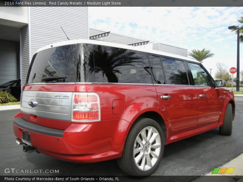 Red Candy Metallic / Medium Light Stone 2010 Ford Flex Limited