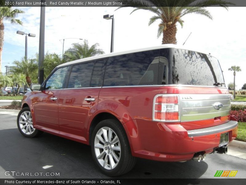 Red Candy Metallic / Medium Light Stone 2010 Ford Flex Limited
