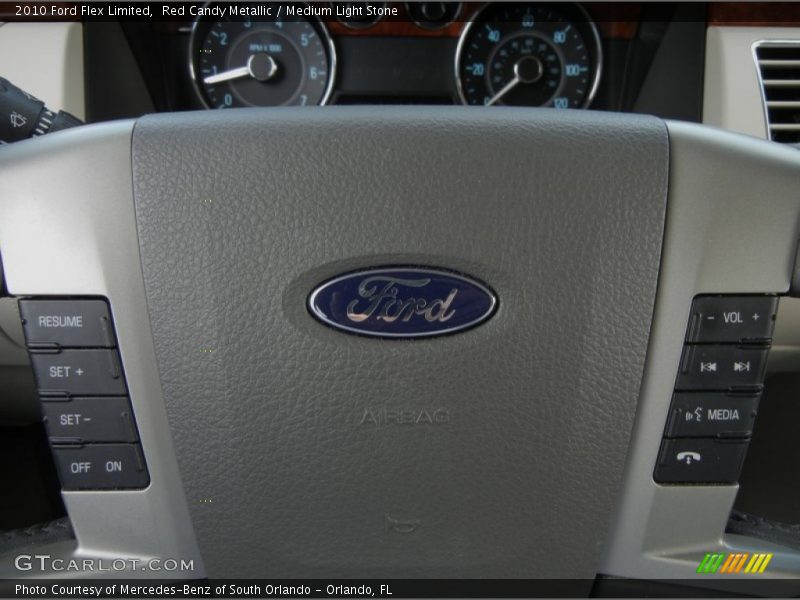 Red Candy Metallic / Medium Light Stone 2010 Ford Flex Limited