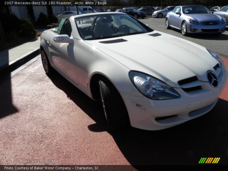 Arctic White / Beige 2007 Mercedes-Benz SLK 280 Roadster