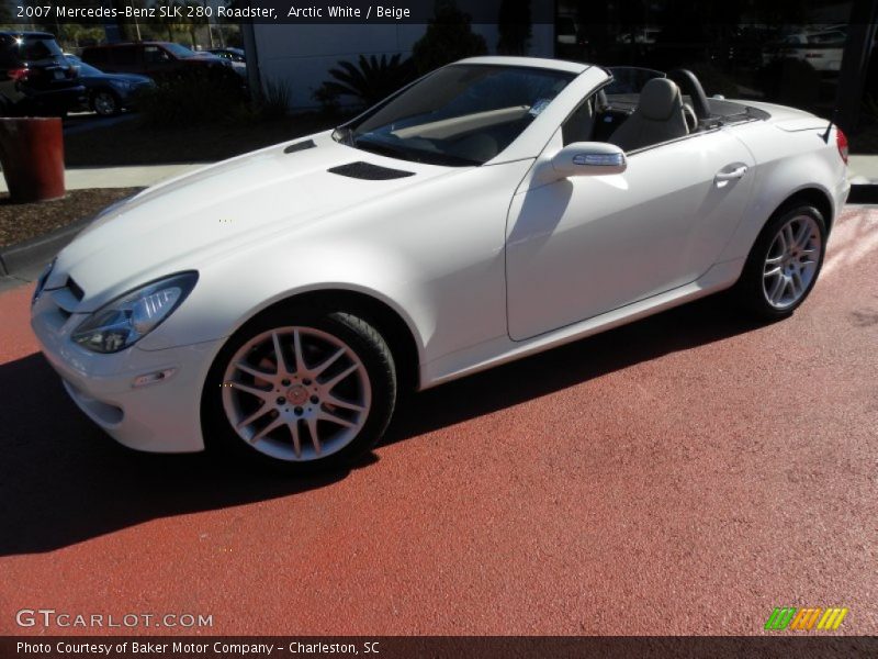 Arctic White / Beige 2007 Mercedes-Benz SLK 280 Roadster