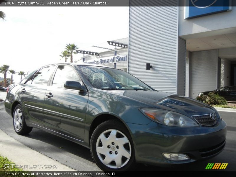 Aspen Green Pearl / Dark Charcoal 2004 Toyota Camry SE