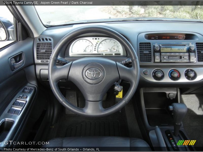 Aspen Green Pearl / Dark Charcoal 2004 Toyota Camry SE