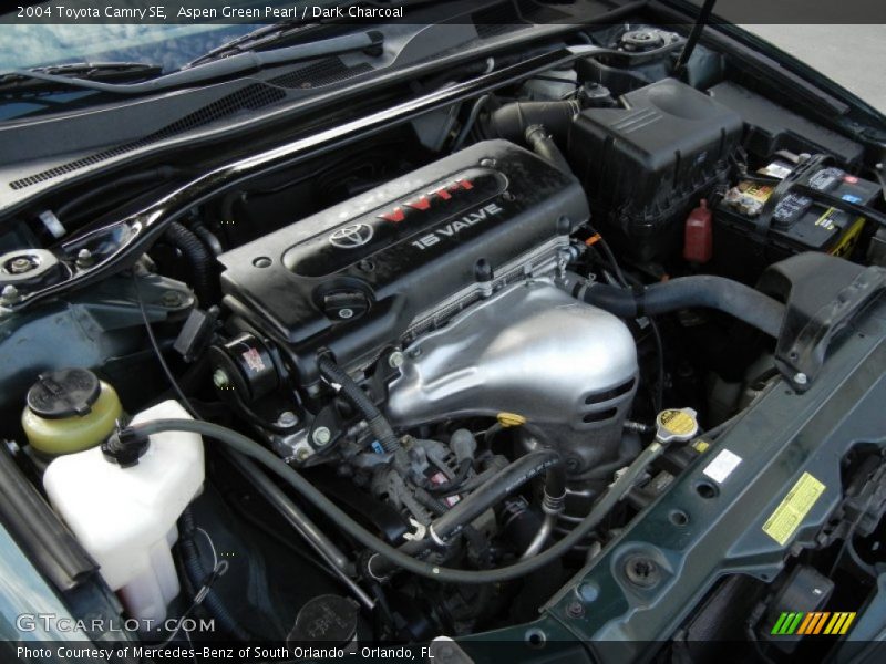 Aspen Green Pearl / Dark Charcoal 2004 Toyota Camry SE