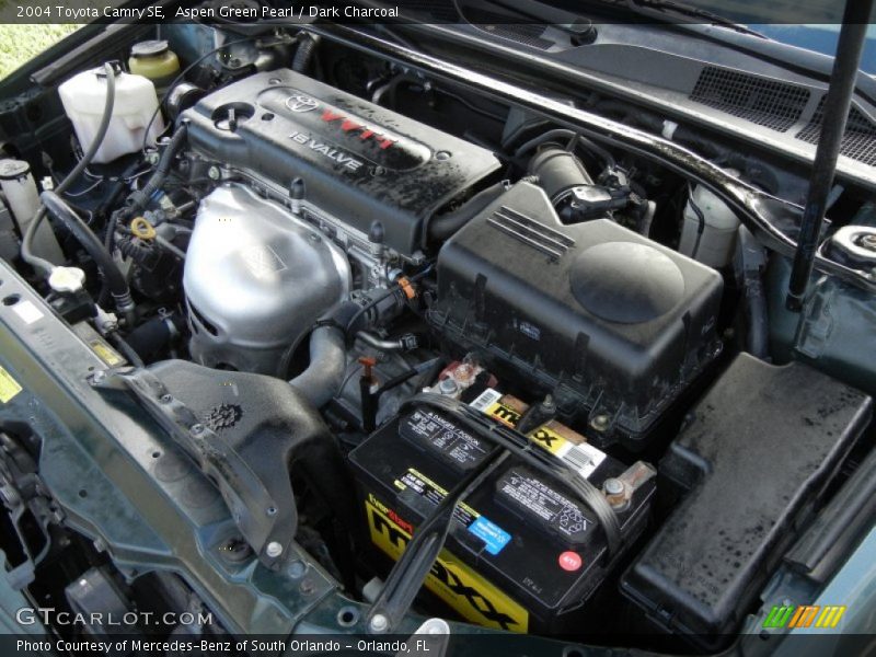 Aspen Green Pearl / Dark Charcoal 2004 Toyota Camry SE