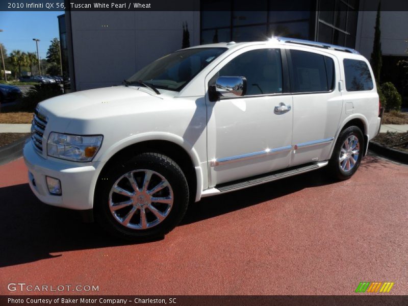 Tuscan White Pearl / Wheat 2010 Infiniti QX 56