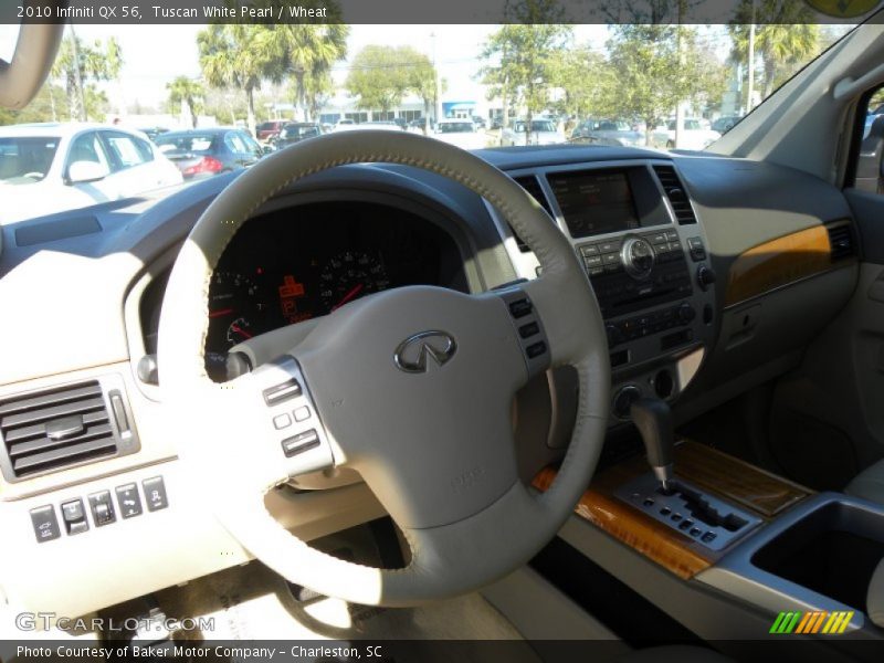 Tuscan White Pearl / Wheat 2010 Infiniti QX 56