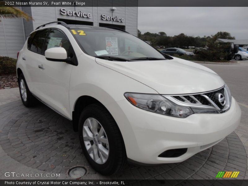 Pearl White / Beige 2012 Nissan Murano SV