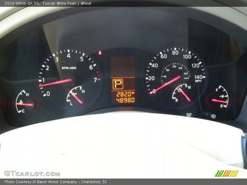 Tuscan White Pearl / Wheat 2010 Infiniti QX 56