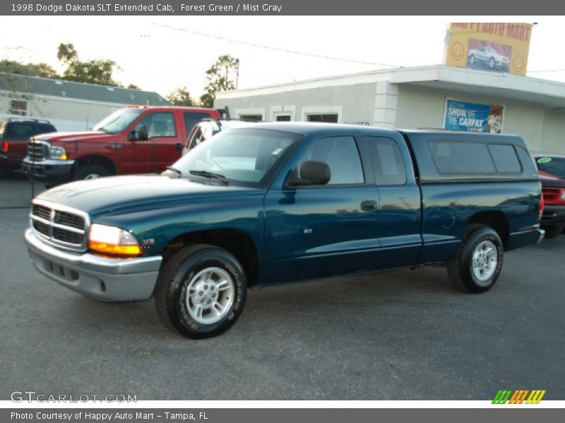Forest Green / Mist Gray 1998 Dodge Dakota SLT Extended Cab