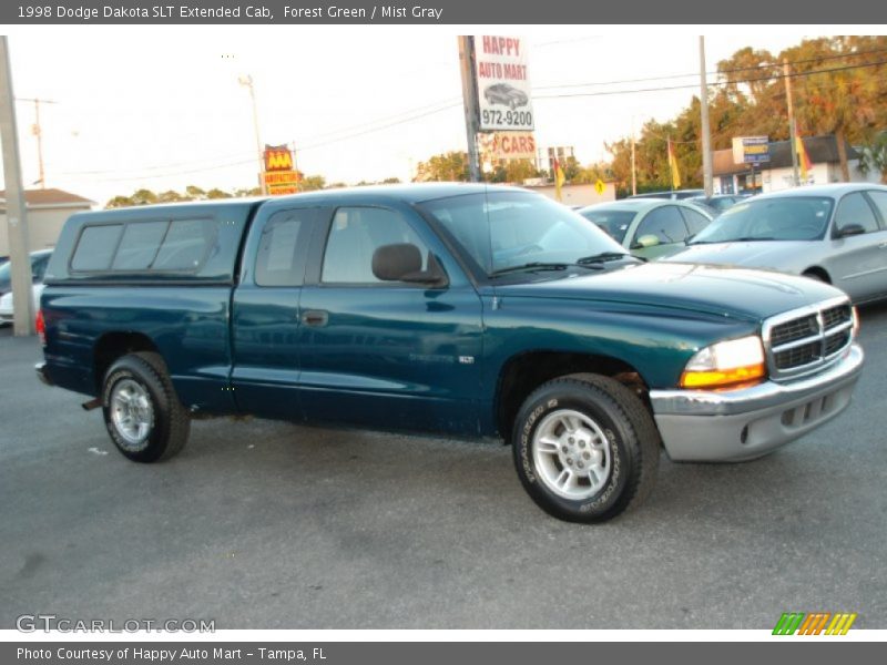 Forest Green / Mist Gray 1998 Dodge Dakota SLT Extended Cab