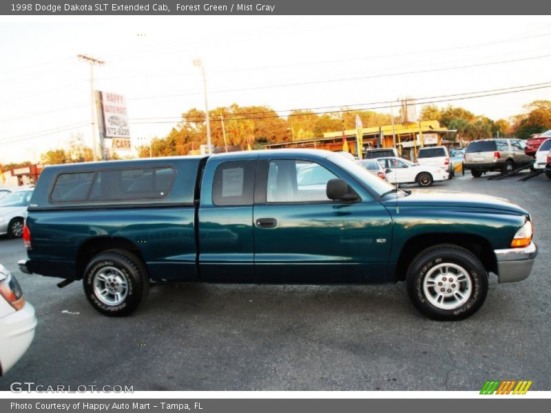 Forest Green / Mist Gray 1998 Dodge Dakota SLT Extended Cab