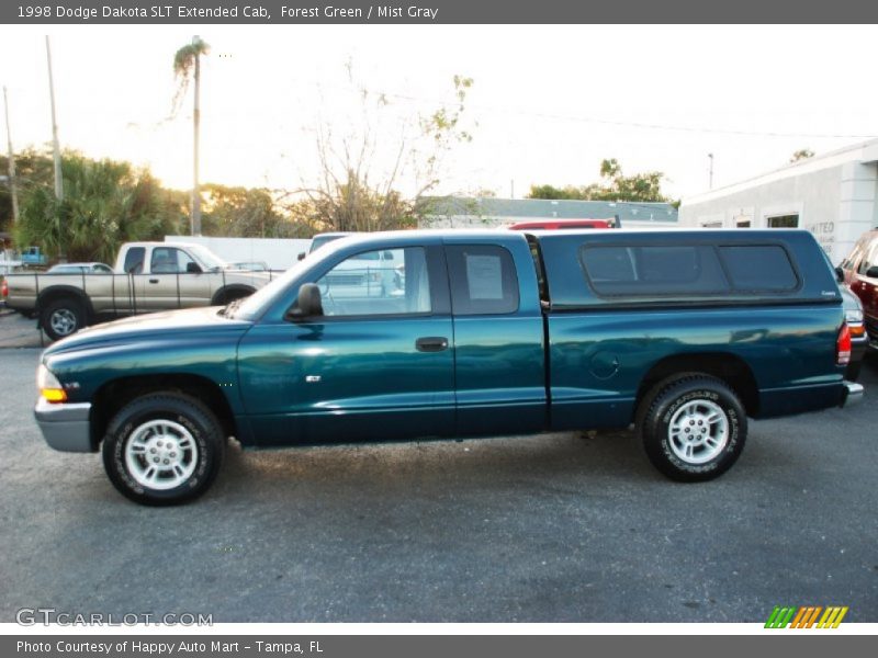 Forest Green / Mist Gray 1998 Dodge Dakota SLT Extended Cab