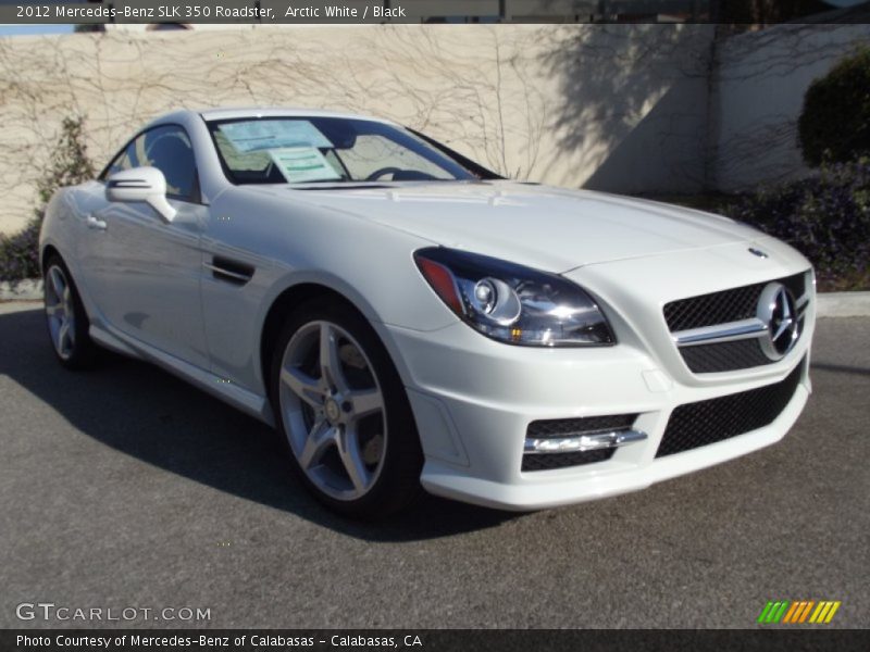 Arctic White / Black 2012 Mercedes-Benz SLK 350 Roadster
