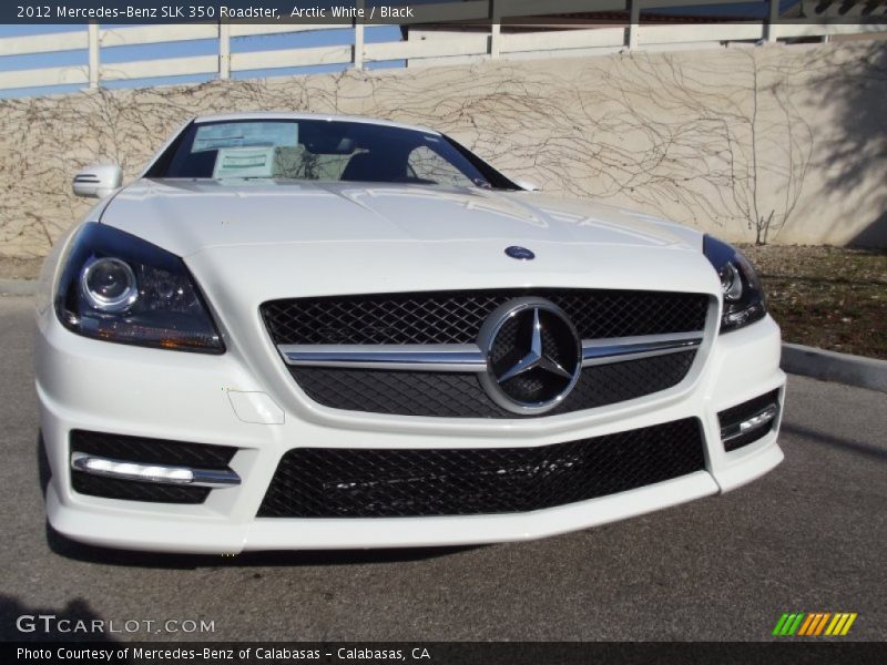 Arctic White / Black 2012 Mercedes-Benz SLK 350 Roadster