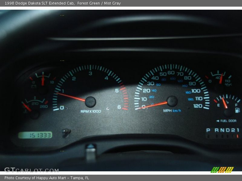 Forest Green / Mist Gray 1998 Dodge Dakota SLT Extended Cab