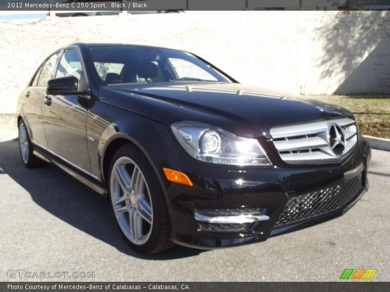 Black / Black 2012 Mercedes-Benz C 250 Sport