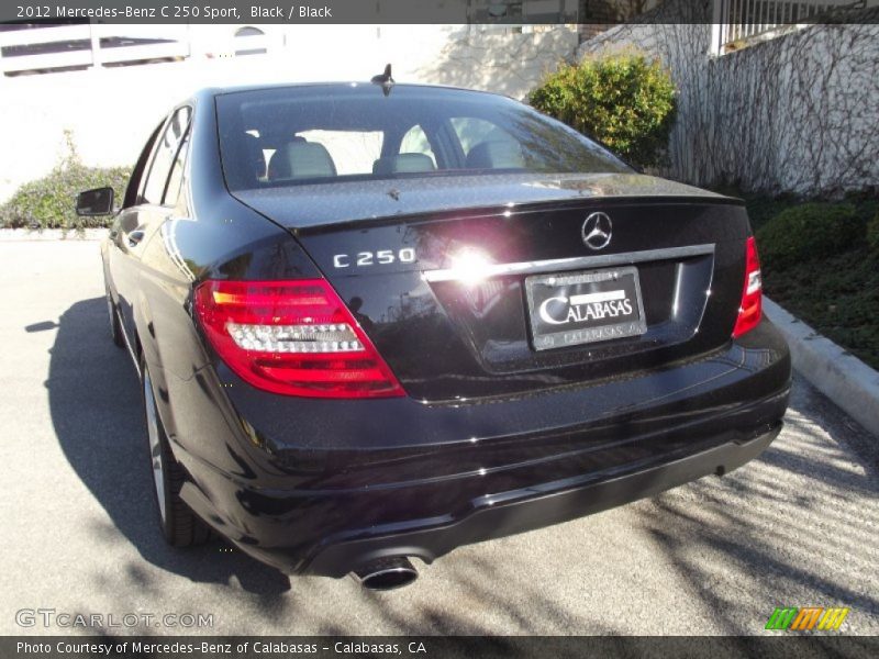 Black / Black 2012 Mercedes-Benz C 250 Sport