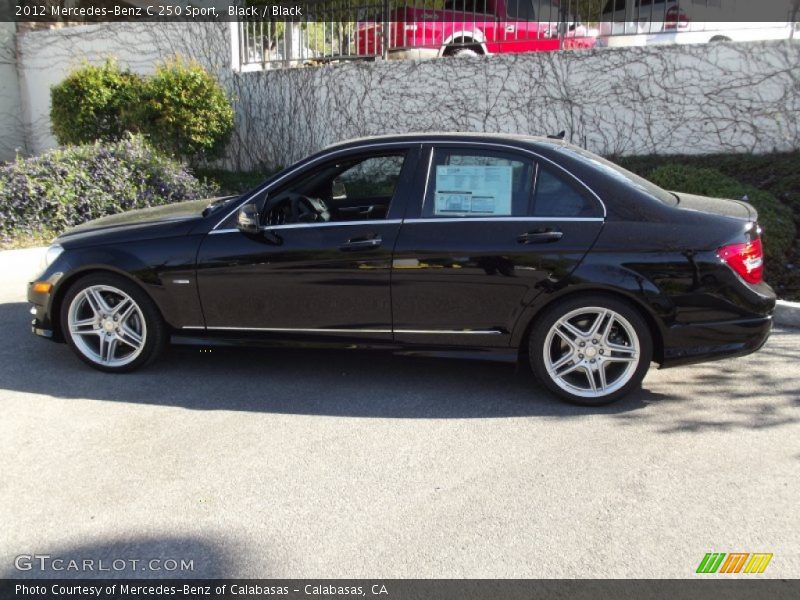 Black / Black 2012 Mercedes-Benz C 250 Sport