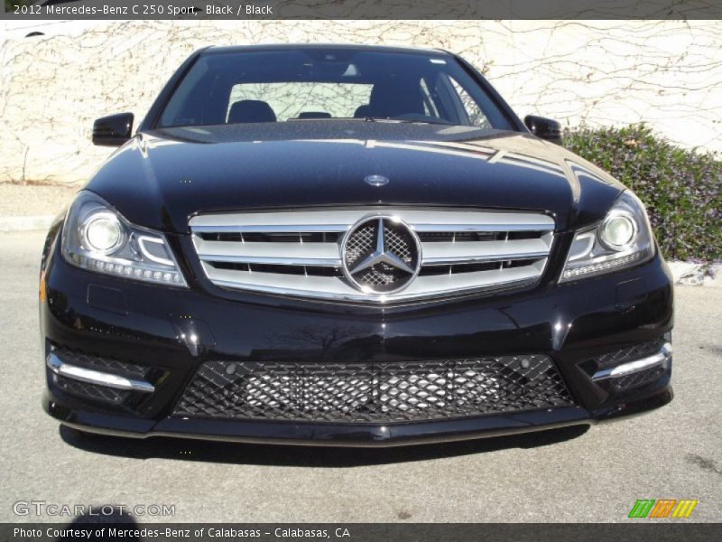 Black / Black 2012 Mercedes-Benz C 250 Sport