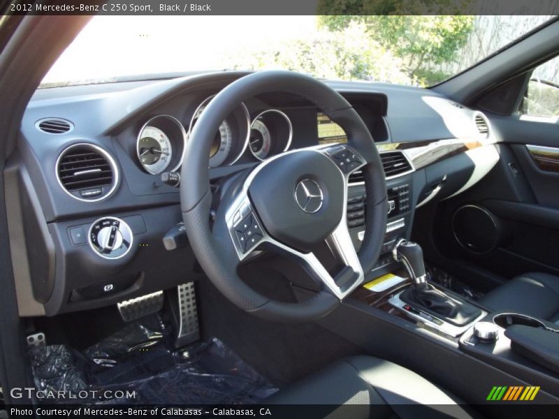 Black / Black 2012 Mercedes-Benz C 250 Sport