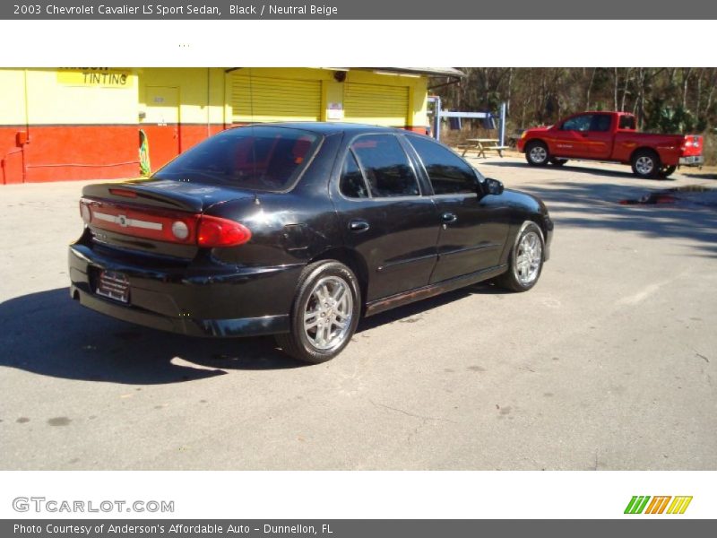 Black / Neutral Beige 2003 Chevrolet Cavalier LS Sport Sedan
