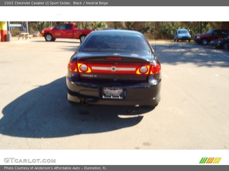 Black / Neutral Beige 2003 Chevrolet Cavalier LS Sport Sedan