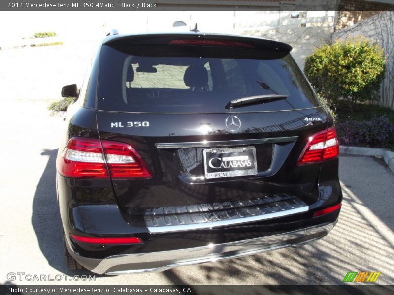 Black / Black 2012 Mercedes-Benz ML 350 4Matic