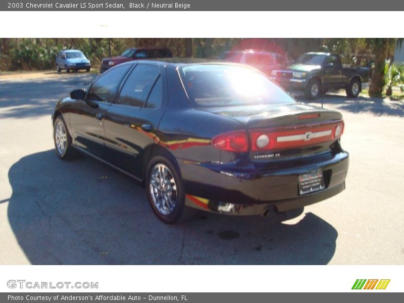 Black / Neutral Beige 2003 Chevrolet Cavalier LS Sport Sedan