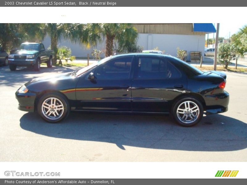 Black / Neutral Beige 2003 Chevrolet Cavalier LS Sport Sedan