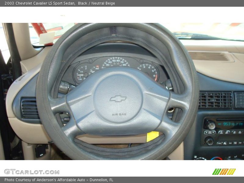 Black / Neutral Beige 2003 Chevrolet Cavalier LS Sport Sedan