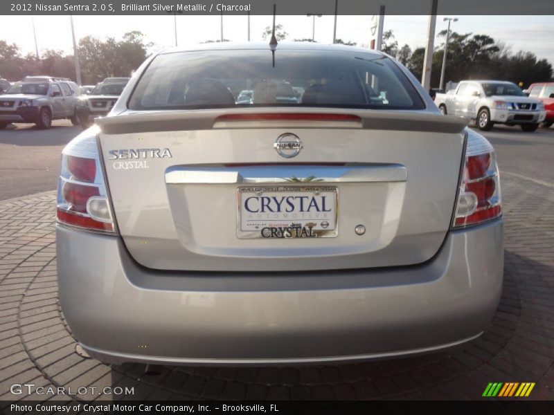 Brilliant Silver Metallic / Charcoal 2012 Nissan Sentra 2.0 S