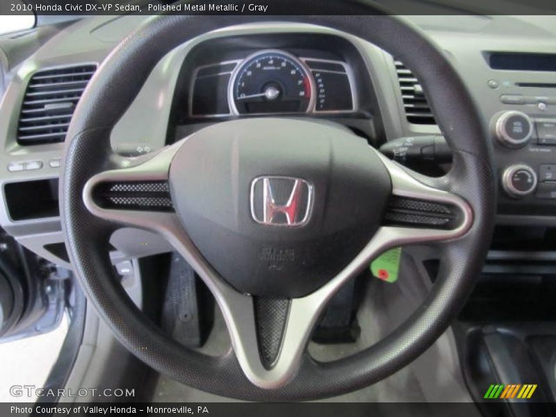 Polished Metal Metallic / Gray 2010 Honda Civic DX-VP Sedan