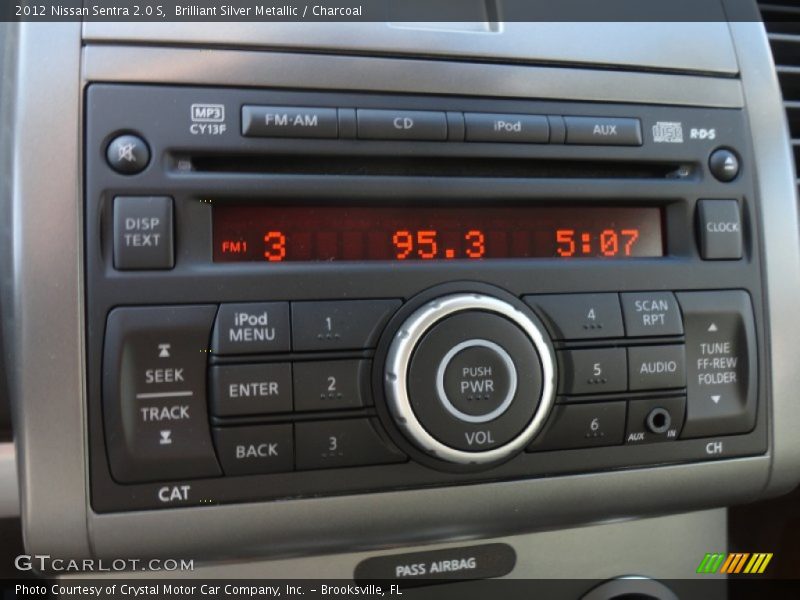 Brilliant Silver Metallic / Charcoal 2012 Nissan Sentra 2.0 S