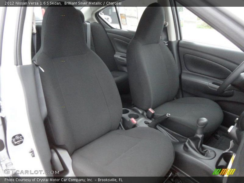 Brilliant Silver Metallic / Charcoal 2012 Nissan Versa 1.6 S Sedan