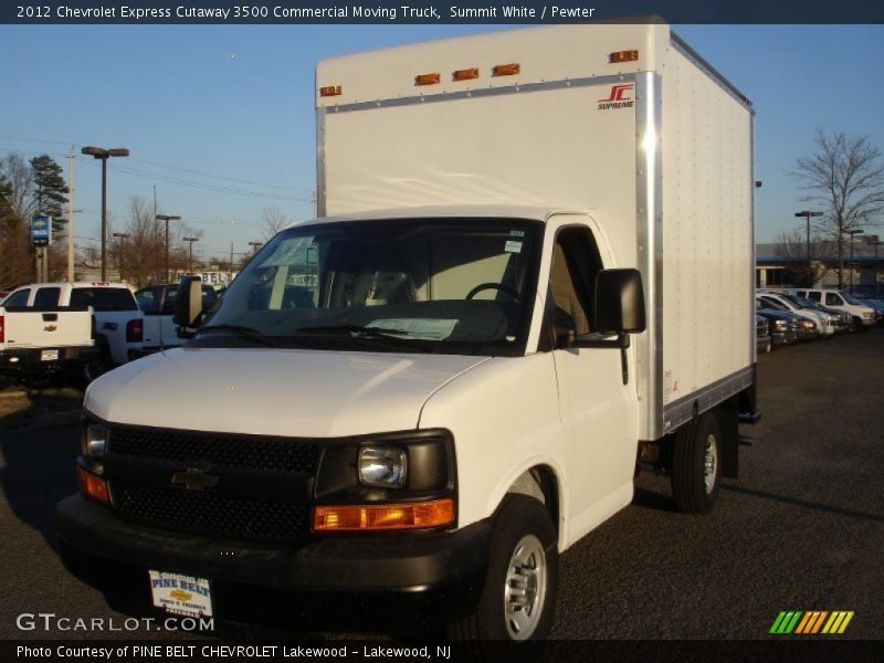 Summit White / Pewter 2012 Chevrolet Express Cutaway 3500 Commercial Moving Truck