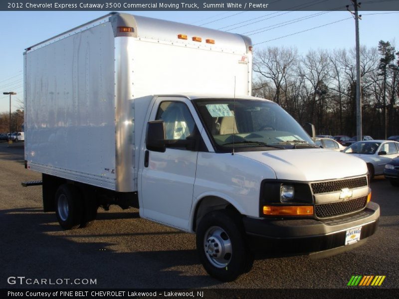 Summit White / Pewter 2012 Chevrolet Express Cutaway 3500 Commercial Moving Truck