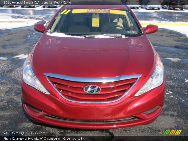 Venetian Red / Camel 2011 Hyundai Sonata GLS