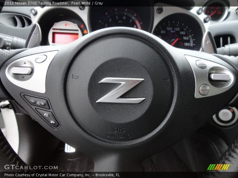Pearl White / Gray 2012 Nissan 370Z Touring Roadster