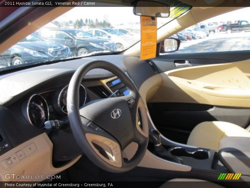 Venetian Red / Camel 2011 Hyundai Sonata GLS