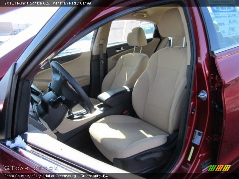 Venetian Red / Camel 2011 Hyundai Sonata GLS