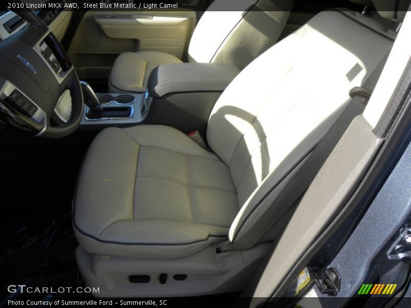 Steel Blue Metallic / Light Camel 2010 Lincoln MKX AWD