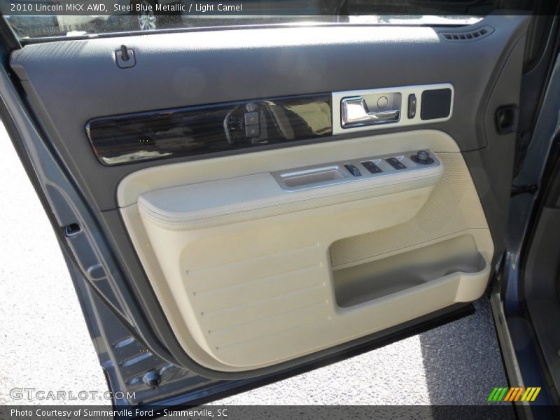 Steel Blue Metallic / Light Camel 2010 Lincoln MKX AWD