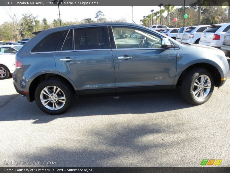 Steel Blue Metallic / Light Camel 2010 Lincoln MKX AWD