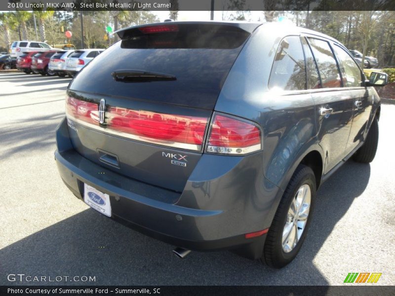 Steel Blue Metallic / Light Camel 2010 Lincoln MKX AWD