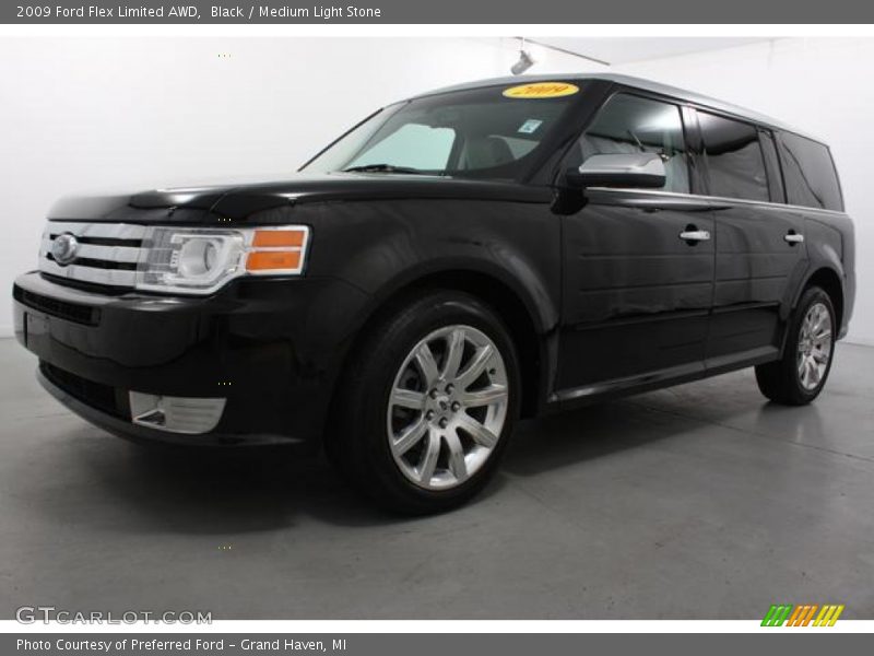 Black / Medium Light Stone 2009 Ford Flex Limited AWD